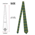 thumbnail image 3 of Xecao Teal Vintage Corn Pattern Print Tie For Men Necktie Woven Jacquard Neck Ties,Classic Men's Tie, 3 of 7