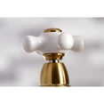 thumbnail image 4 of Kingston Brass KS7277PXBS English Country Bridge Kitchen Faucet with Brass Side Sprayer, Brushed Brass, 4 of 8
