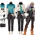 thumbnail image 2 of Valorant Deadlock Cosplay Chaqueta Disfraz Mujer Top Pantalones Trajes para Niñas Adultos Halloween Carnaval Fiesta Disfraz Traje de Juego de Rol, 2 of 5