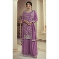 thumbnail image 2 of Ramadan Special Pakistani Shalwar Kameez Suits Indian Designer Plazo Outfits ( Lavender, XXL - 46 ), 2 of 4