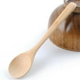 thumbnail image 6 of Wooden Spoons Set Under $5! Yrmaups 6 Piece Wooden Spoon Set, Small Round Coffee Spoon Stirring Spoon for Kitchen Dining, Natural Wood Utensil for Ice Cream Dessert, Eco-Friendly Cooking Spoon, 6 of 9