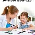 thumbnail image 2 of Colouring Pens 24 Colours Dual Brush Pens Felt Tip Pens Art Markers Drawing, Painting, Calligraphy, Colouring Books, 2 of 8