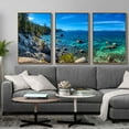 thumbnail image 3 of IDEA4WALL 3 Piece Framed Canvas Wall Art for Living Room, Bedroom Lake Tahoe Canvas Prints for Modern Home Decoration Ready to Hang, 3 of 4