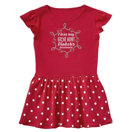 

Inktastic I Love My Great Aunt Diabetes Awareness Gift Toddler Girl Dress