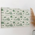 thumbnail image 6 of Xmas Green Beige Christmas Tree Reindeer Rabbit Pattern Canvas Prints Wall Art，Winter Scene Decor Wooden Framed for Living Room Bedroom Office 12×8 inch, 6 of 7