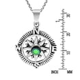 thumbnail image 5 of Wanderer’s Guide Sterling Silver Compass Abalone Shell Inlaid Necklace, 5 of 6