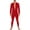 Red, variant on KKBOTIVE Mens Fashion Long Sleeve Onesie Solid Jumpsuit Pajamas Adult Stretchy Button Down Home Wear Garment Red Size: XL