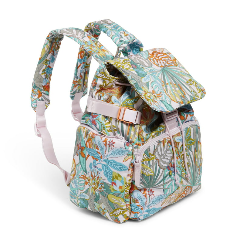 Vera Bradley Women's Recycled Cotton Utility Backpack Rain Forest Canopy 