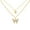 Golden, variant on Hioecau Necklace,phoe Butterfly Necklace Double Layer Chain for Women Silver