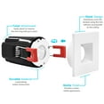 thumbnail image 3 of Luxrite 1 inch Square LED Recessed Lighting with J-Box 7W 5 Color Selectable 2700K-5000K 500 Lumens Wet Rated 4 Pack, 3 of 7