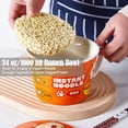thumbnail image 2 of Cuenco de cerámica para ramen TOPWCK de 1 litro con tapa, apto para microondas, apto para gatos, 2 of 8