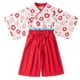 thumbnail image 1 of Conjunto térmico Gibobby bebé Niñas primavera verano Floral algodón Estampado Manga corta pantalones cortos Kimono 2-3 años, 1 of 5