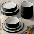thumbnail image 6 of Noritake ColorTex Stone Black 12-Piece Dinnerware Set, Service for 4, 6 of 7