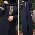 thumbnail image 1 of Robe Musulmane Femme Grande Taille Imprimé Abaya Jilbab Robe Maxi Musulmane Décontractée Caftan Longue Robe Vêtements Femme G Noir, 1 of 2