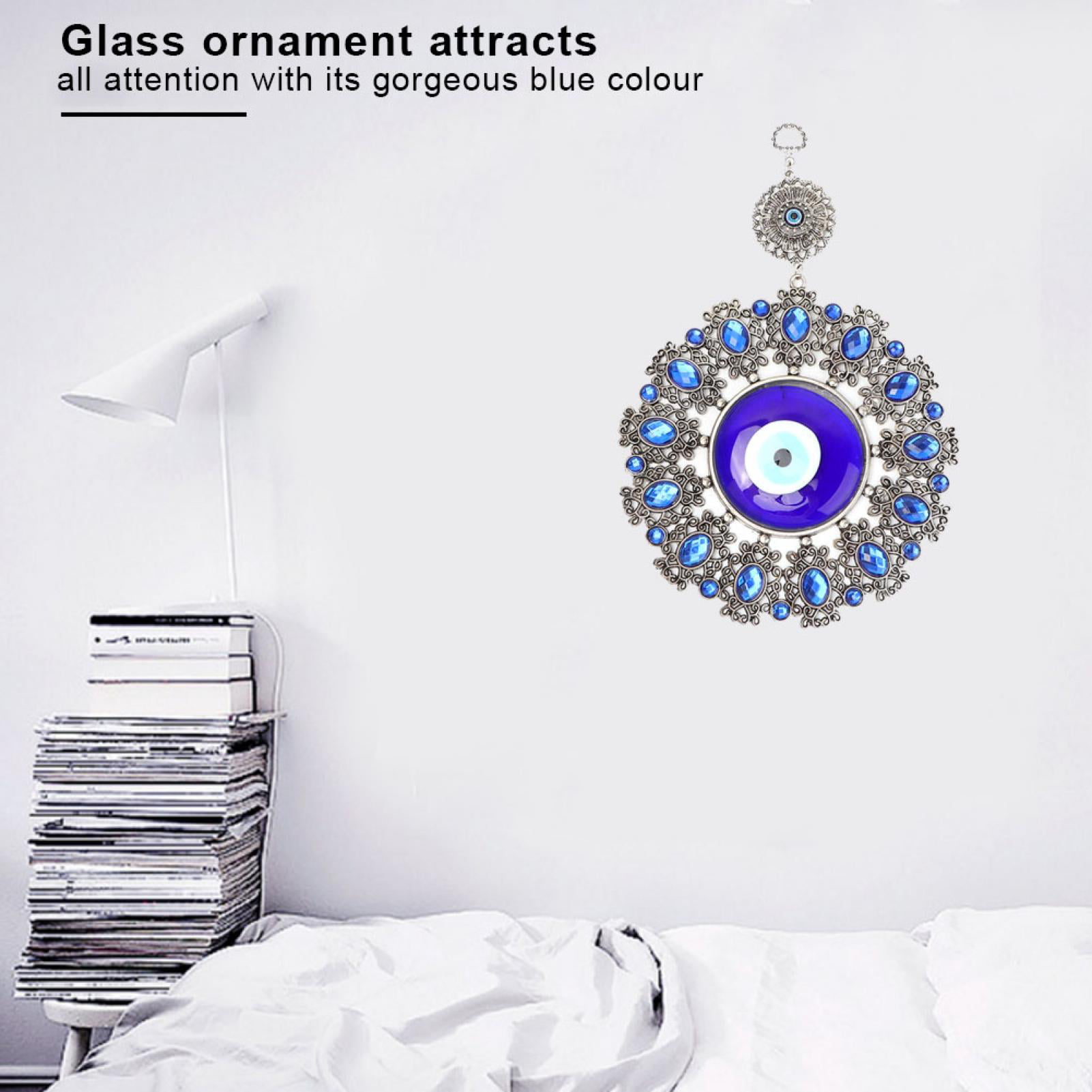 Details about   Turkish Blue Glass Evil Eye Amulet Wall Hanging Home Decoration Lucky Protection