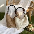 thumbnail image 4 of JKCCZLL Bohemia Summer Crochet Beach Bag Women Underarm Shoulder Bags Cute Crossbody Purse Travel Top-handle Tote Hobo Handbag,Khaki,outdoor, 4 of 7