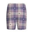 thumbnail image 2 of Haiem Heart Check Plaid Men's Pajama Short with Soft Woven Cotton Elastic Waistband Sleep Short-XX-Large, 2 of 9