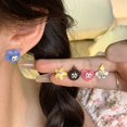 thumbnail image 1 of S925 Aguja de plata Exquisito traje de oreja de circón Pequeño pendiente de botón Ligero de lujo Nicho Todo fósforo Elegantes pendientes de perlas Pendientes de mujer, 1 of 6
