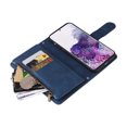 thumbnail image 4 of Case for Samsung Galaxy S20 Plus 5G Cover Zipper Pocket Wallet Case Magnetic Protective - Blue, 4 of 5