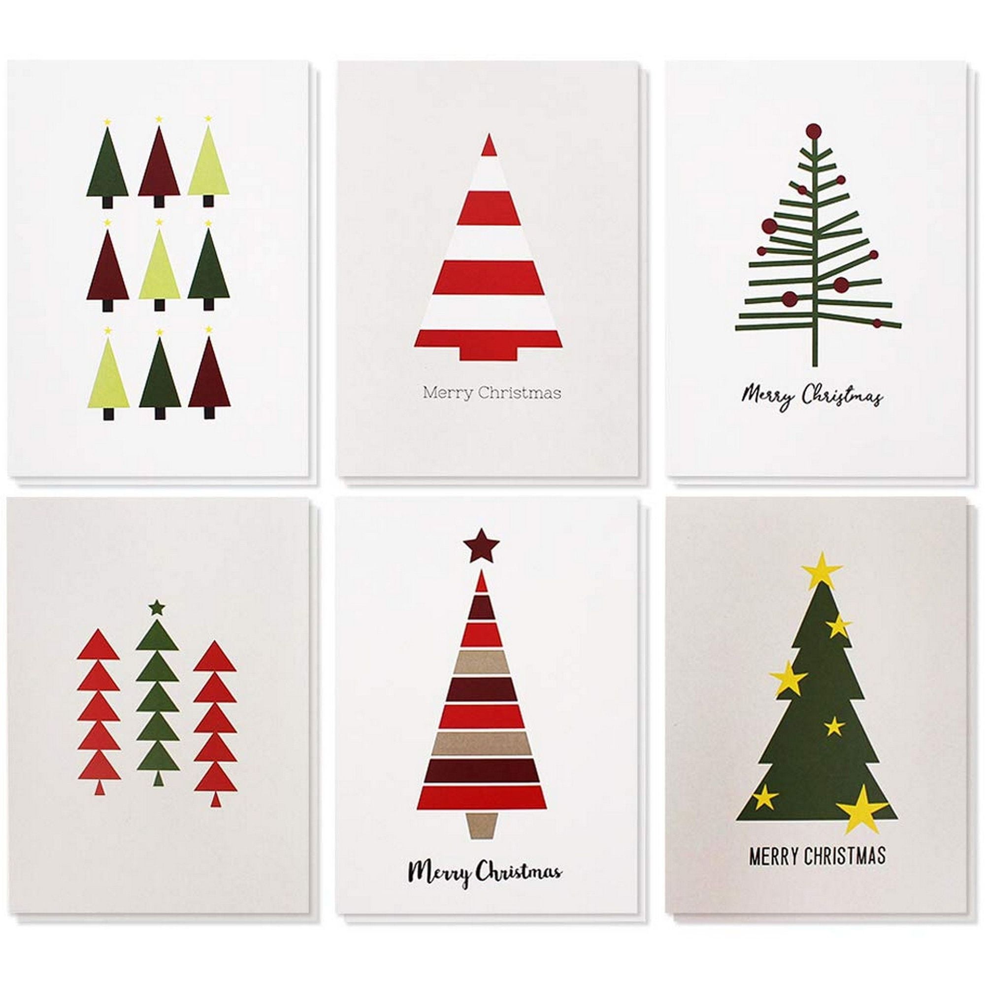 48-Pack Merry Christmas Greeting Cards Bulk Box Set ...