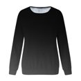 thumbnail image 4 of Jsaierl Womens Sweatshirt Funny Gradient Print Sweatshirts Crewneck Casual Sweater Tops Oversized Long Sleeve Shirts Womens Sweatshirts Under $5, 4 of 4