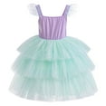 thumbnail image 2 of Little Girls Mermaid Costume Princess Birthday Outfit Dressed Up, 2-7Y, 2 of 7