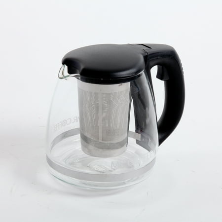 Zen Brew 32 oz Coffee and Tea Pot , Glass/Black