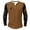 Khaki, variant on Mens Distressed Henley Shirts Western Aztec Printed Patchwork Long Sleeve Button T-shirt Big and Tall Retro Viking Tops Lightweight Collarless Shirt Navy L