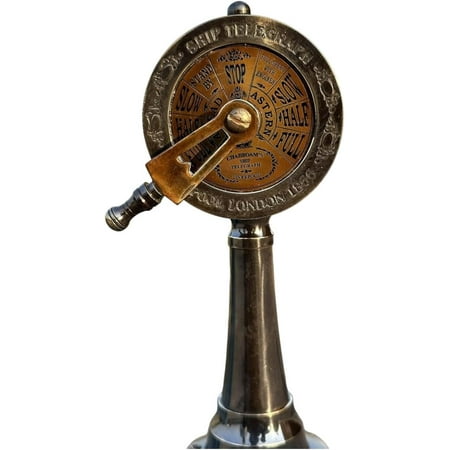 Antique Brass Ship Engine Room Telegraph Marine, 7 inches