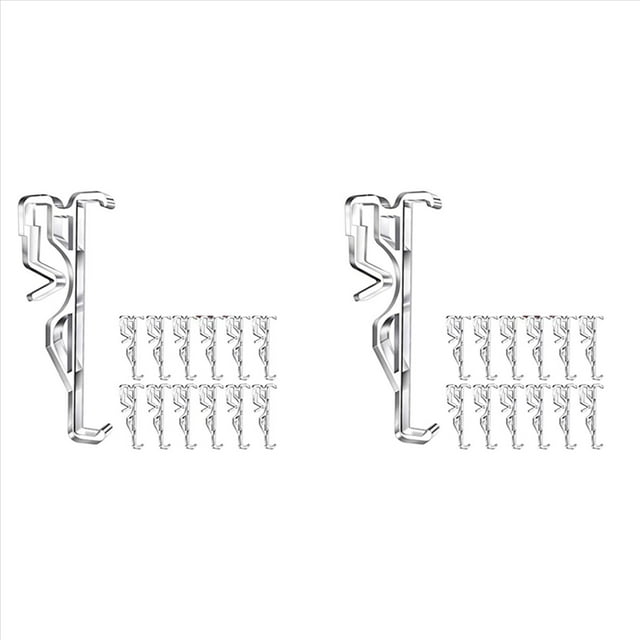 Valance Clips, Clear Plastic Valance Clips for Blinds, Hidden Window Blind Clips for Horizontal Blind Valance (24 PCS),24 x Valance Clips,Transparent