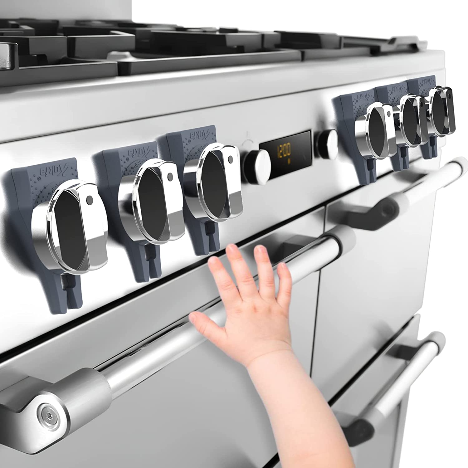 6 Pack Gas Stove Baby Proof Knobs Locks, Child Proofing Oven Knob Lock