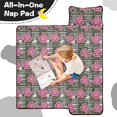 thumbnail image 4 of Pioneer Flower Floral Print Pattern Toddler Nap Mat for Teens Preschool Daycare, Teens Sleeping Mat Bag, Toddler Sleeping Bag with Pillow, 4 of 6