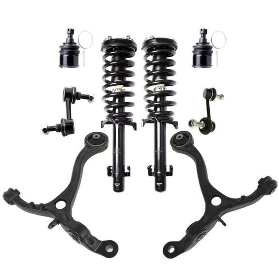 cciyu Struts Suspension Kit for 2008-2012 for Honda for Accord with Front Struts Control Arm and Ball Joint Assembly Ball Joint Stabilizer Bar Link 172562R 172562L K500081 K641112 K641113