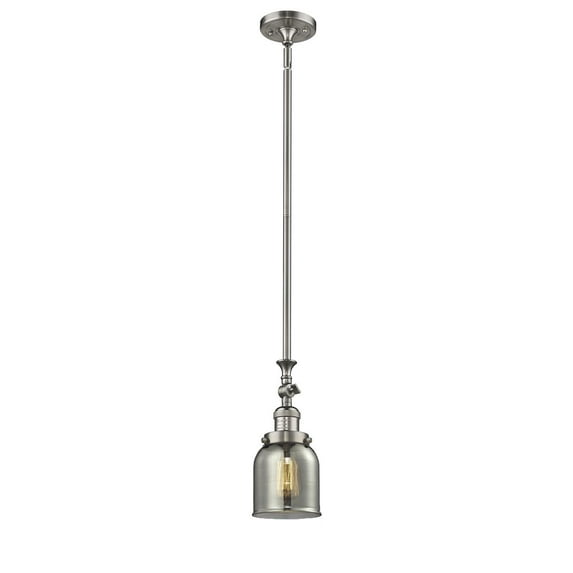 Innovations 1-LT LED Small Bell 5" Mini Pendant - Brushed Satin Nickel - 206-SN-G53-LED