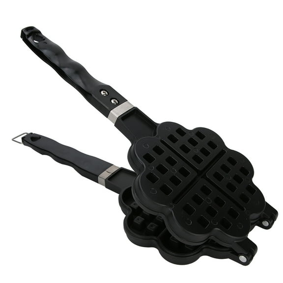 Waffle Baking Mould, Heart Shaped DIY Waffle Maker Waffle Cake Baking Tray Household Baking Accessories, Stove Top Waffle Mould