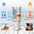 thumbnail image 4 of Leaf Bow Tie 40 Oz Tumbler with Handle Lid and Straw Stainless Steel Double Walled Vacuum Insulated Cup Merry Christmas Gifts Tumbler for Women Men Friends Outdoor Indoor, 4 of 6