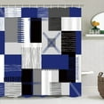 thumbnail image 3 of All Smiles 4-Piece Bathroom Sets Shower Curtain Set with Non-Slip Rug and Toilet Lid Cover,Blue, 3 of 5