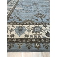 thumbnail image 4 of EORC Lt.Blue Hand Crafted Wool Traditional Oushak Rug, 2'6 x 9'10, 4 of 7