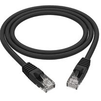 Sanoxy 5ft Cat5e UTP Ethernet Patch Cable – Snagless, 24AWG Bare Copper, Black