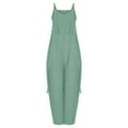 thumbnail image 6 of Wiyuqeen Jumpsuits for Women Casual Baggy Cargo Overalls Sleeveless V Neck Bib Wide Leg Rompers Solid Summer Jumpers with Pockets, 6 of 7