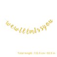 thumbnail image 2 of OUNONA 2 Sets Retirement Decorations Banners Golden Paper Decorative Party Decoration for Couples, 2 of 8
