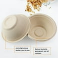 thumbnail image 6 of Casewin Paper Bowls,50pcs Sugarcane Bowls,350ml Eco-Friendly Packaging Bowls Used for Hot and Cold Foods for Picnics,BBQ and Parties Bowls, 6 of 8