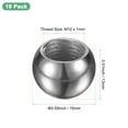 thumbnail image 3 of Uxcell 10 Pack Lamp Finials Caps M10x15mm Spherical Decoration Knob Silver Tone, 3 of 7