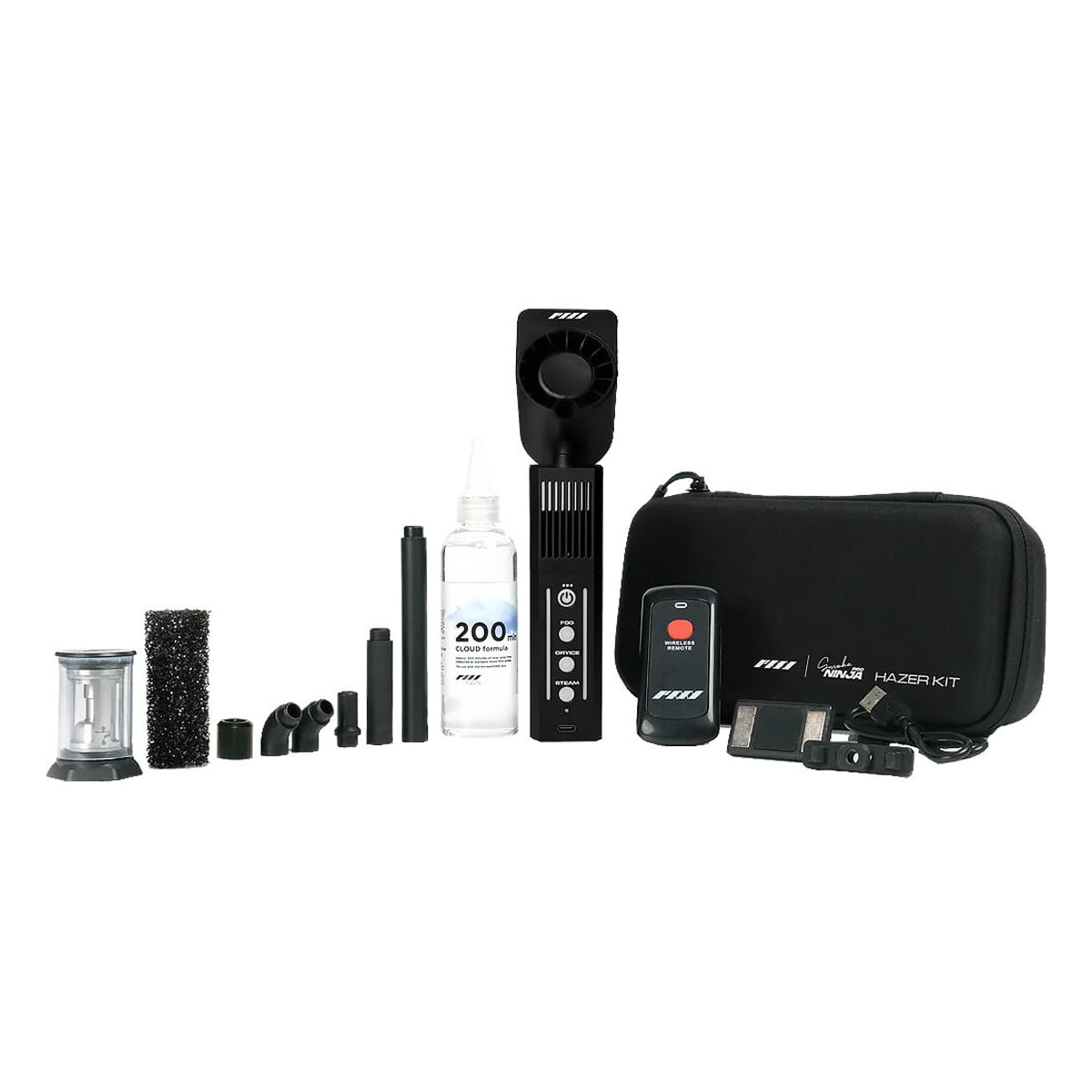 PMI SmokeNINJA Pro Wireless Handheld Mini Smoke Machine Hazer Kit, Bundle with Atomized Smoke Chamber