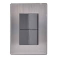 thumbnail image 2 of Placa Armada Inox 2 Apagadores Sencillos 1.5 Mod Oxford 10Pz gris 13cm, 2 of 3