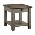 thumbnail image 1 of Lexicon Granby Wood 1 Drawer End Table in Antique Gray, 1 of 7