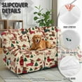 thumbnail image 5 of COEQINE Stretch Recliner Cover Universal 8 Pieces Recliner Sofa Cover Stay in Place 3 Seater Furniture Protector Home Decor for Pets, Dogs, Cats, Kids, Christmas Dachshund Dog, 5 of 8