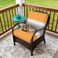 thumbnail image 4 of Outdoor Patio Cushion Covers 2 Pack Orange and Grey Ombre Patio Chair Cushion Covers with Ties and Zipper Gradient Gradual Color Waterproof Outdoor Seat Cushion Covers for Patio Furniture 20"x18", 4 of 9