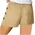 thumbnail image 6 of fatyb Summer Womens Casual Shorts Elastic High Waist Beach Shorts Drawstring Lounge Shorts with Pockets, 6 of 6