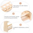 thumbnail image 2 of Miangastore 1pc Wooden Test Tube Rack Practical Test Tube Stand Test Tube Storage Rack, 2 of 9